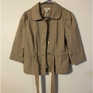 Loft button down 3 quarter length sleeve with sachet